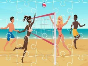 Beach Volley Ball Jigsaw Puzzle Game