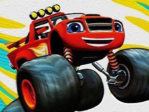 Monster Trucks Hidden Wheels Puzzle